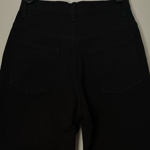 American Apparel Wide leg Black Jeans High rise Cotton Denim size 28 - Picture 3 of 7
